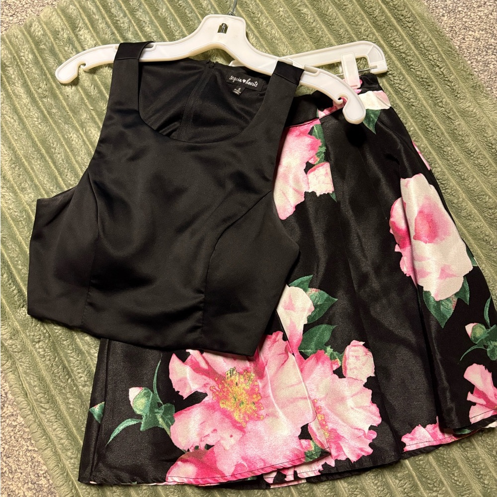 Sequin Hearts Elegant Black Top